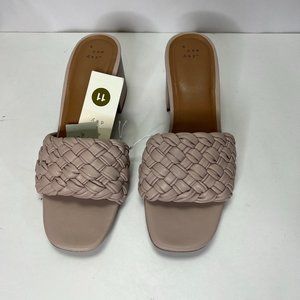 NWT ANewDay Block Heel Dorothy SBraided Pink Sandals Size 11